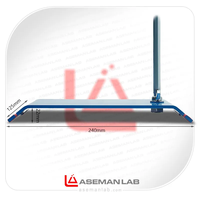 پایه و میله فلزی بورت و کندانسور آزمایشگاهی پایه و میله فلزی آزمایشگاهی نگهدارنده کندانسور بورت، بالن، ارلن و ...