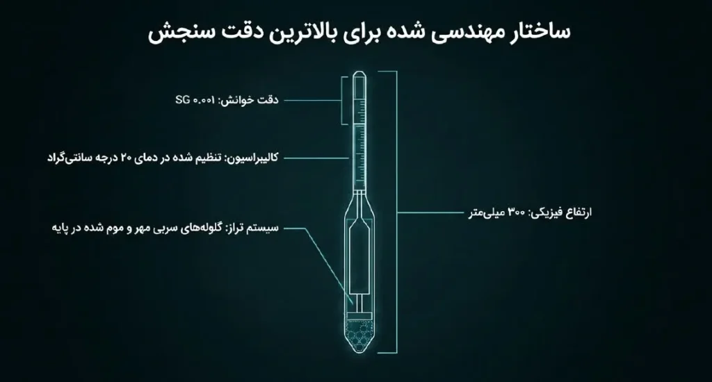 ویژگی‌های ساختاری و فیزیکی هیدرومتر